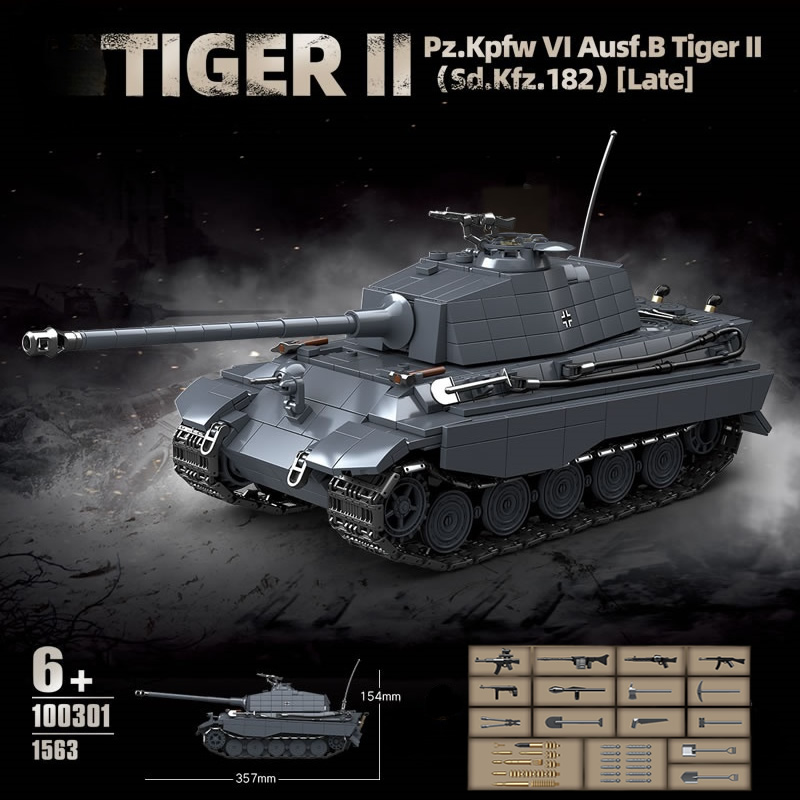 Lego Compatible Military Tank - WW2 العسكرية الملك النمر دبابة ثقيلة