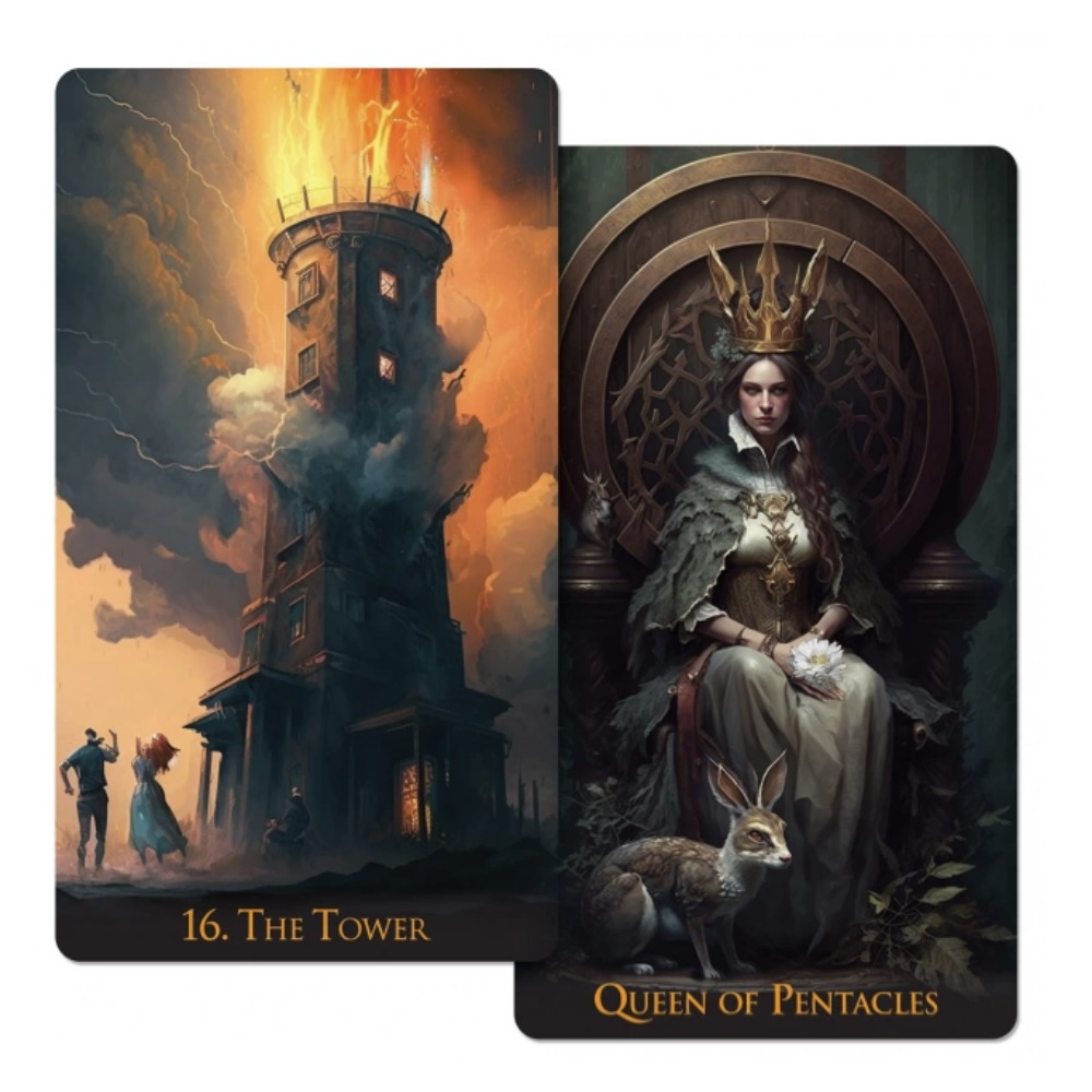 Tarot Cards Deck With Guidebook - 12*7 سنتيمتر عالم غريب التارو 78