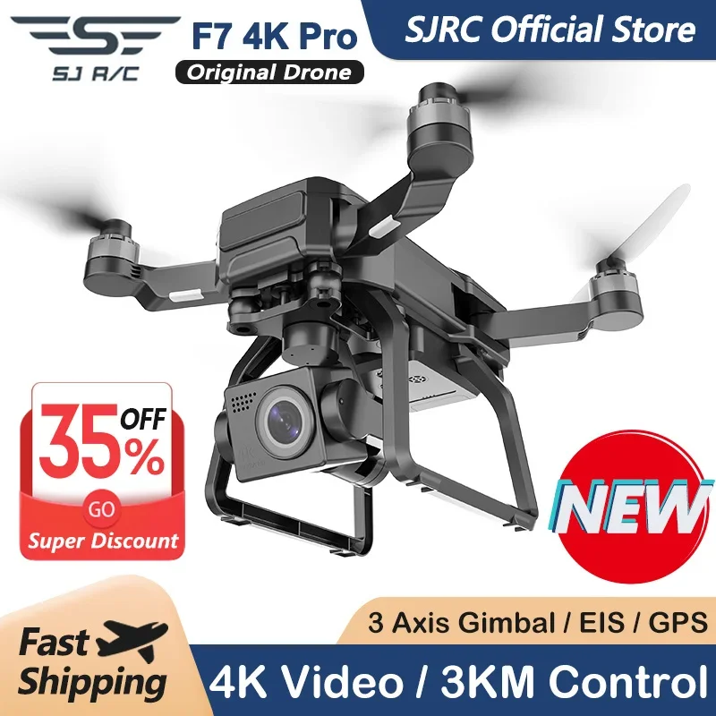 Fpv Brushless Rc Drone 4K - SJRC F7 4K PRO كاميرا بدون