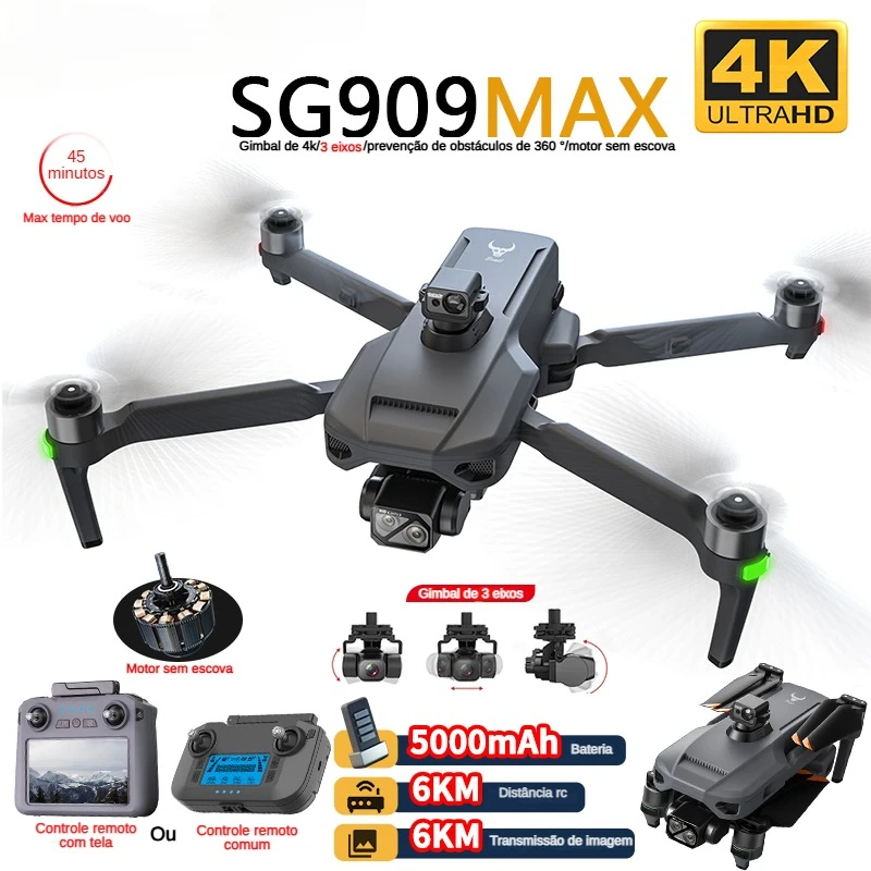 Fpv Brushless Rc Drone 4K - ZLL SG909 SG909MAX طائرة بدون طيار