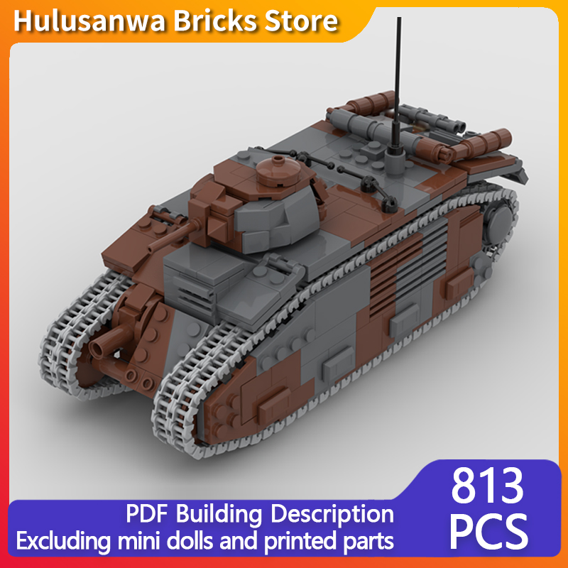 Lego Compatible Military Tank - نموذج دبابات عسكرية B1 Bis من