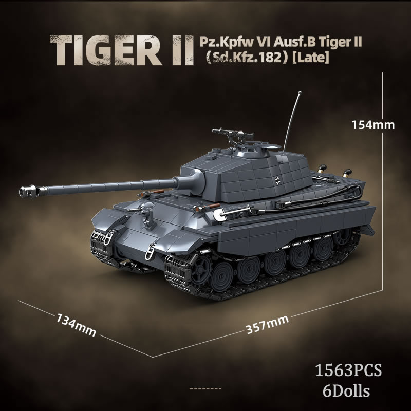 WW2 العسكرية الملك النمر دبابة - مراجعة Lego Compatible Military Tank وسعره