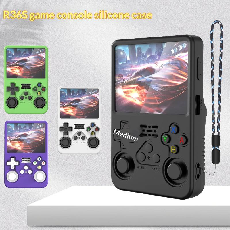 غطاء حماية من السيليكون لجهاز  - مراجعة Retro Handheld Game Console R36S وسعره