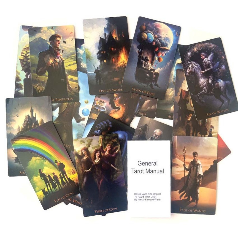 12*7 سنتيمتر عالم غريب التارو  - مراجعة Tarot Cards Deck With Guidebook وسعره