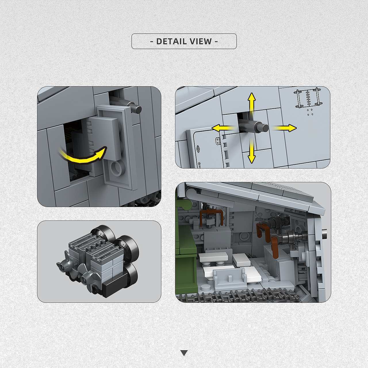 920 قطعة من مكعبات بناء دبابة  - مراجعة Lego Compatible Military Tank وسعره