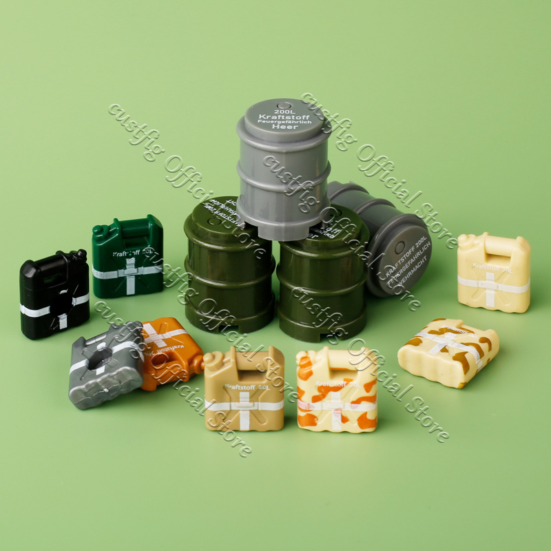 WW2 طبلة زيت عسكرية خزان الوقو - مراجعة Lego Compatible Military Tank وسعره