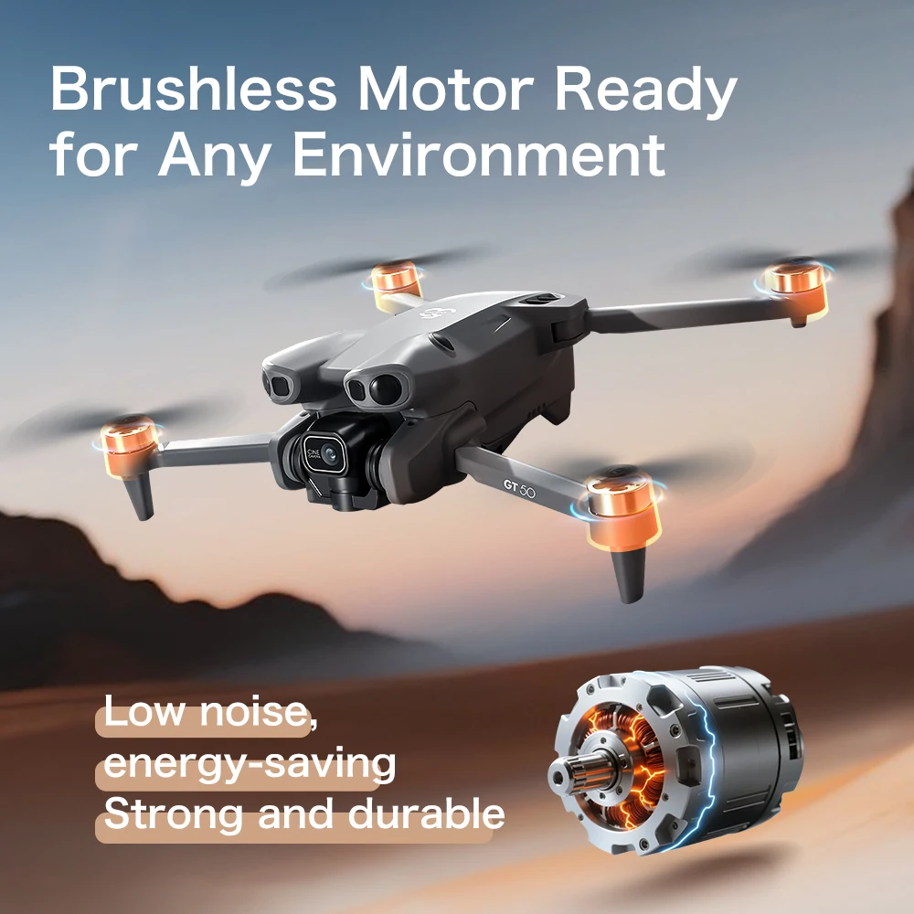 طائرة بدون طيار GT50 بتقنية FP - مراجعة Fpv Brushless Rc Drone 4K وسعره