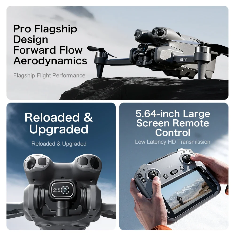 طائرة بدون طيار GT50 بتقنية FP - مراجعة Fpv Brushless Rc Drone 4K وسعره